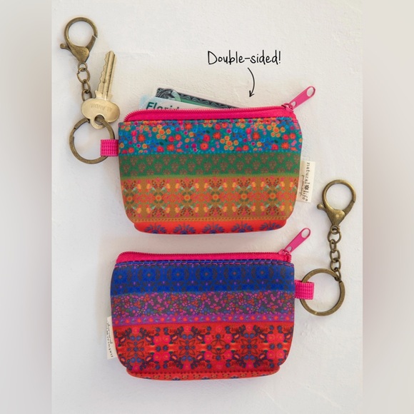 Natural Life Mini Coin Purse Key Clip - Rainbow NWT - Picture 2 of 3